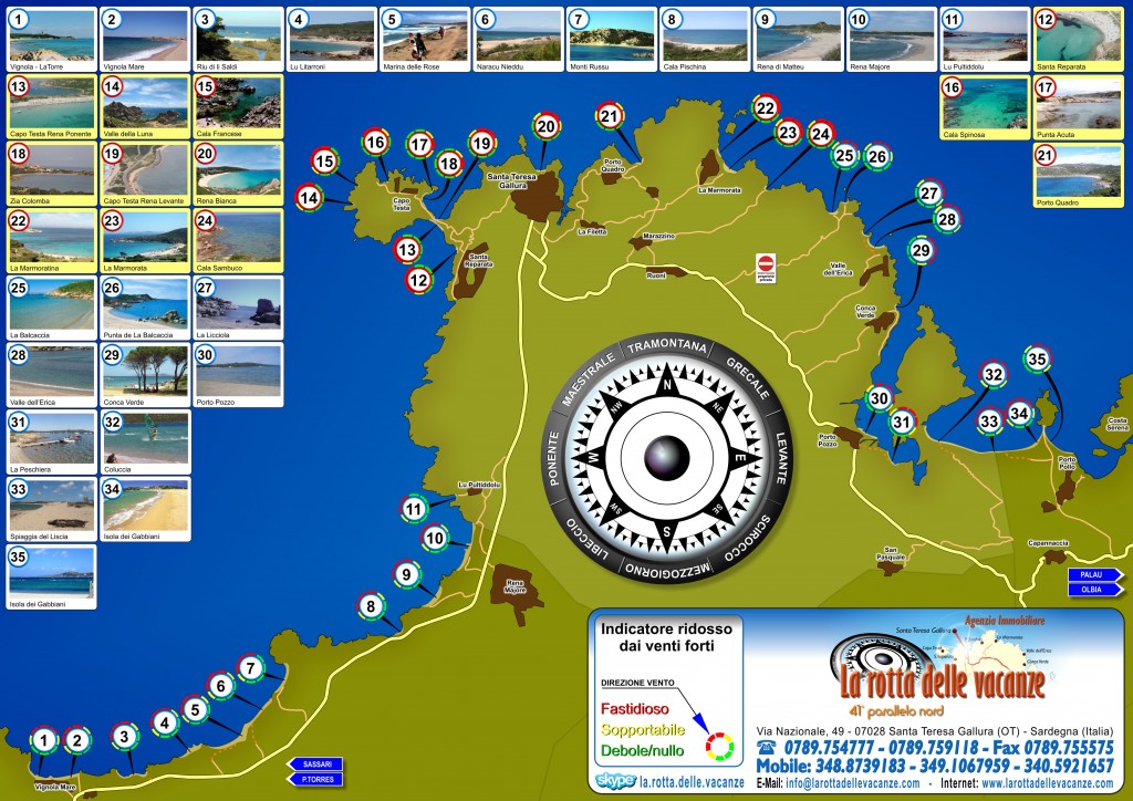 Mappa delle spiagge